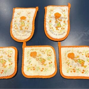 Holly Hobby hot pads & mitts vintage from 1976